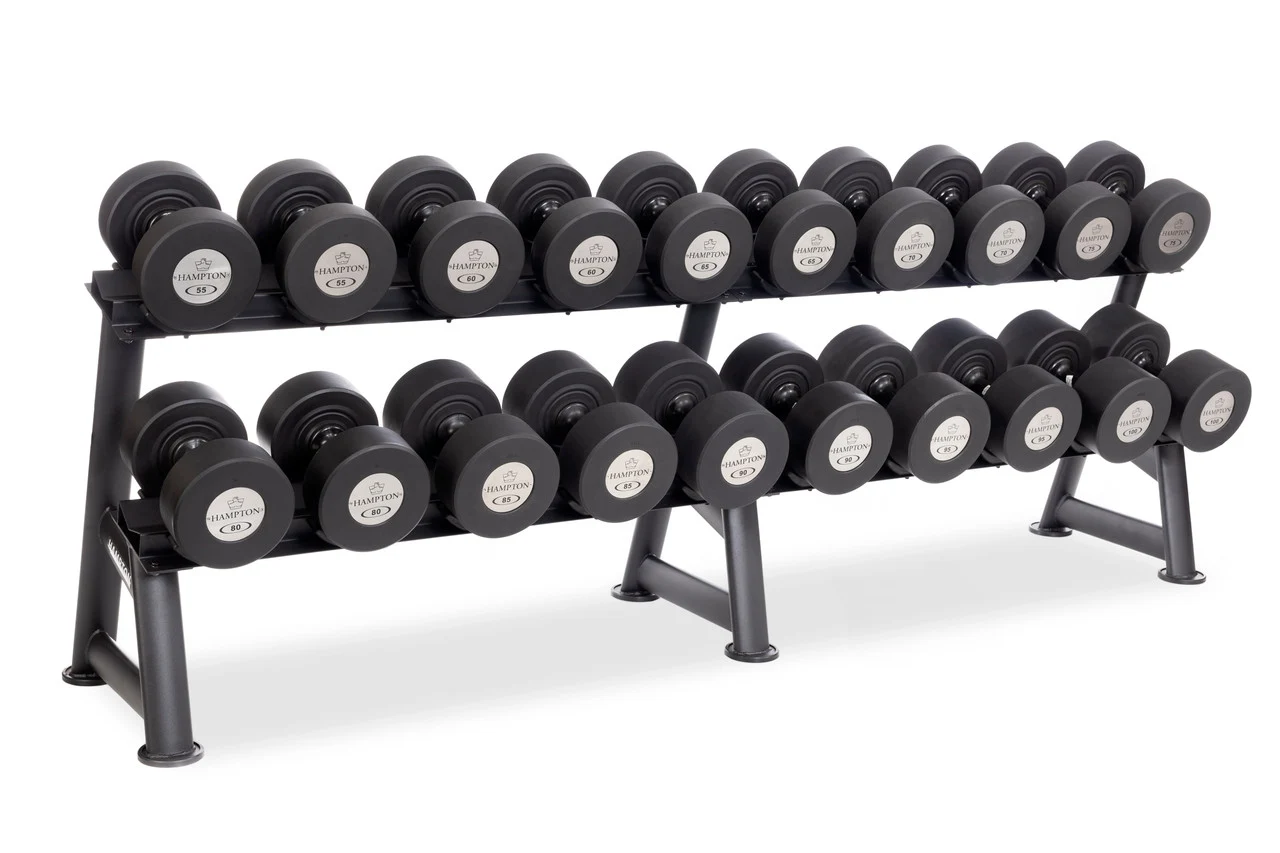 Hampton Gel-Grip Urethane Dumbbells Black Set