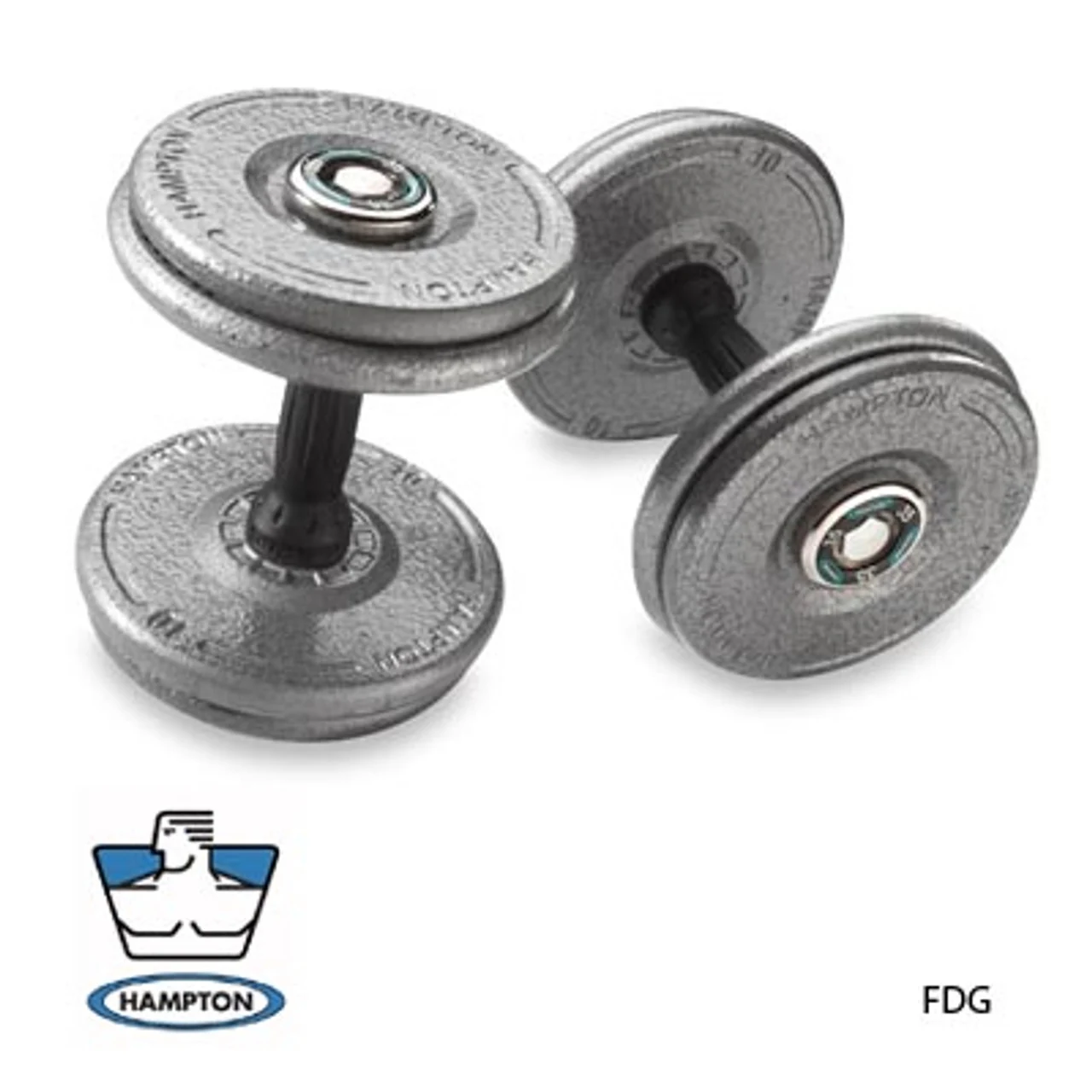 Hampton Fixed Grey Dumbbells Set