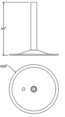 Pedestal Base For 24" And 30" Hv Fans